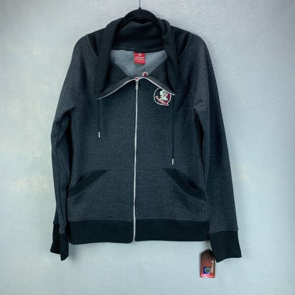 Colosseum Florida State Seminoles Sweatshirt Womens Large Gray Full Zip Licensed - Picture 1 of 16